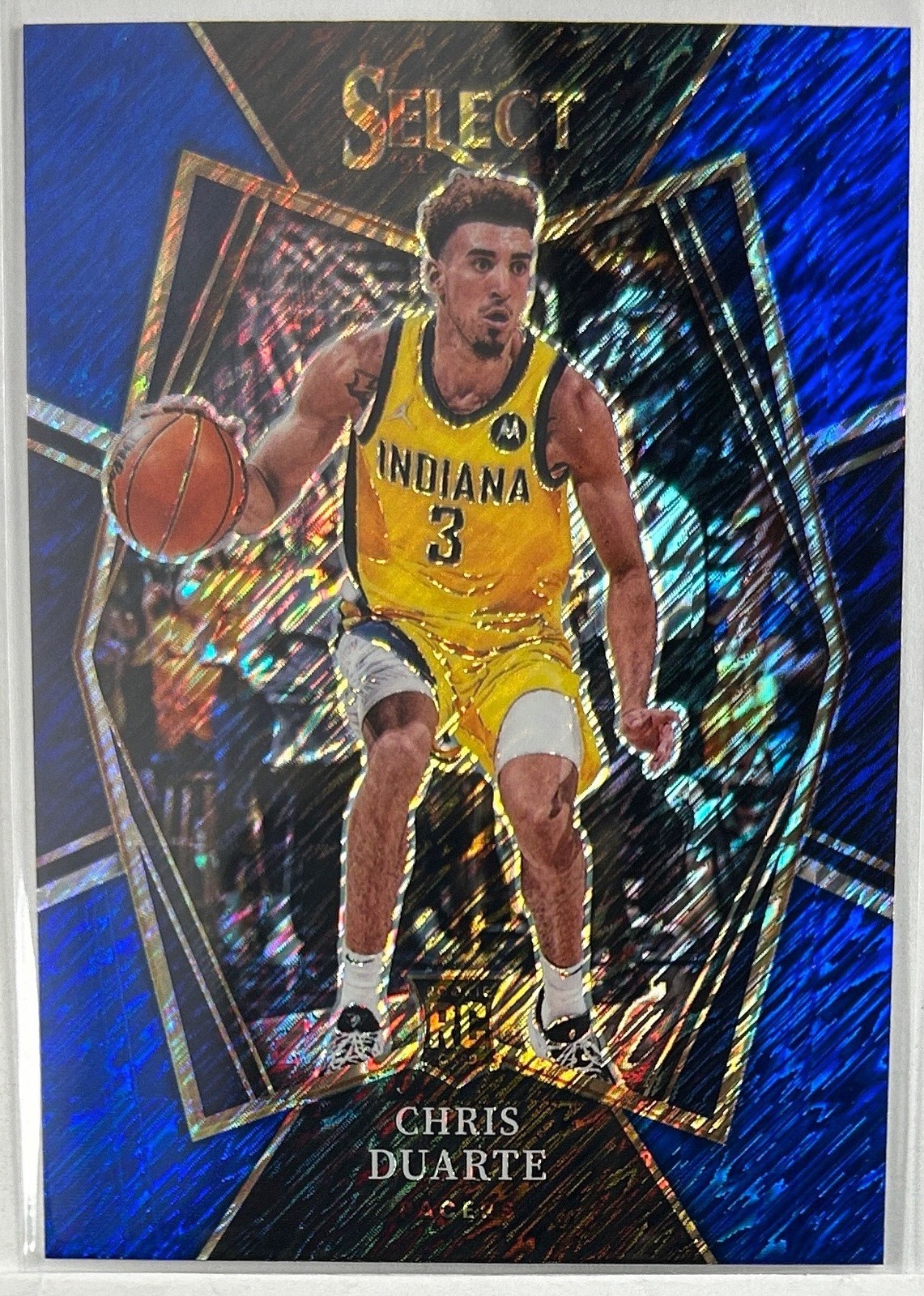 2021-22 Select #146 Chris Duarte Blue Shimmer Prizms RC Indiana Pacers
