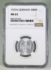 1923A GERMANY 200M NGC MS 63