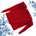 Sophie Scarf Bright Red Gift Ready Neck Warmer Handknit Women Neckerchief — photo 2