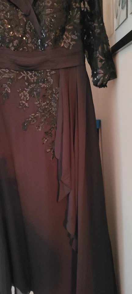 黑色蕾丝 Mother of The Bride 连衣裙 18W 码全新 — 第 4/4 张图片