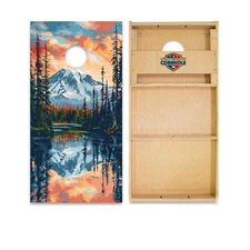 Cornhole Boards Set Skips Garage Mt Rainier WSOC Official Size Foldable Legs
