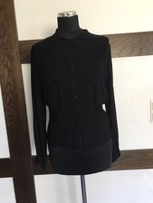 20iger Jahre Vintage Bluse schwarz bestickt G...
