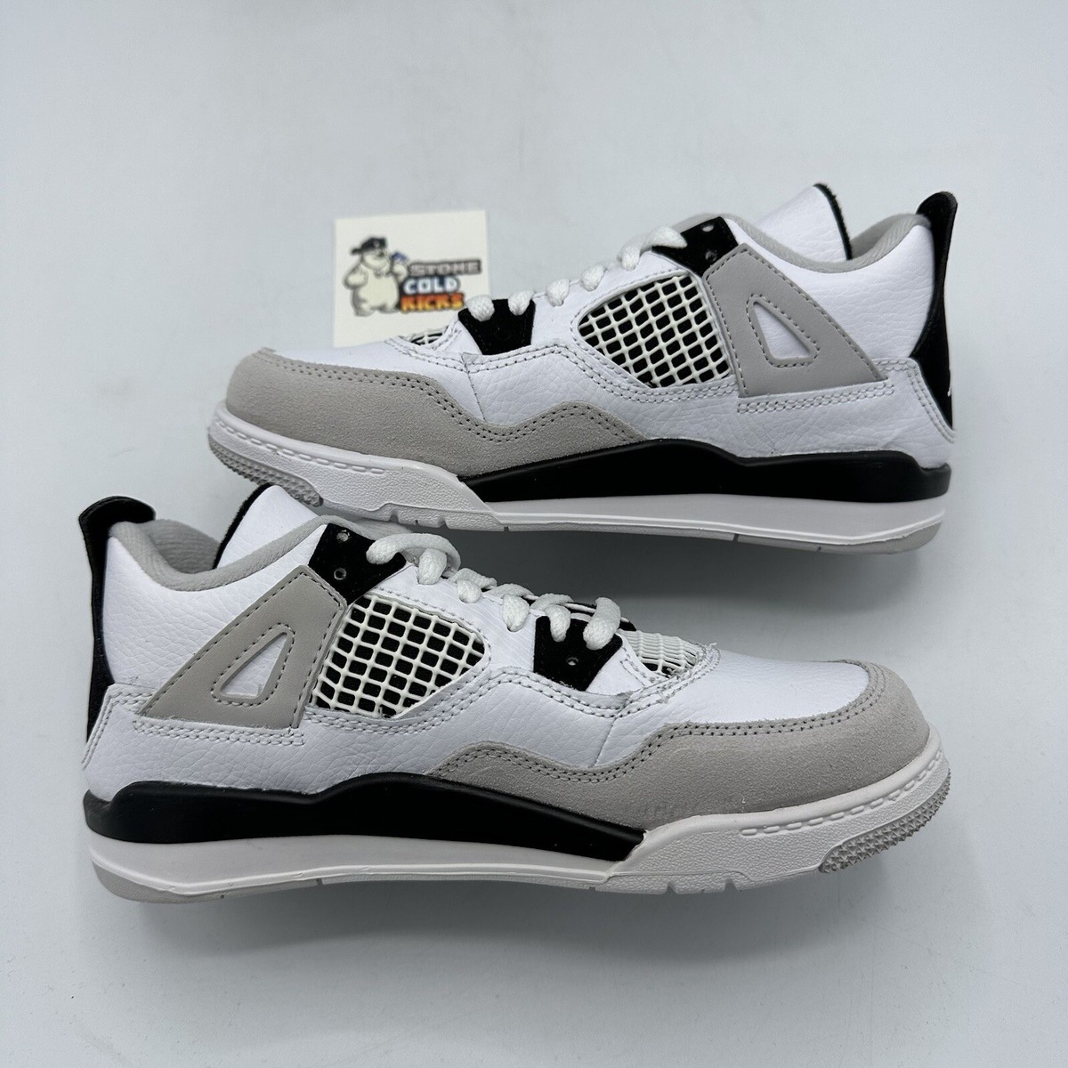 Size 1.5 (PS) - Jordan 4 Retro Mid Military Black for sale