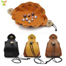 PU Leather Dice Bag Pouch Coin Purse DND Dice Storage Bags Folding Hexagon