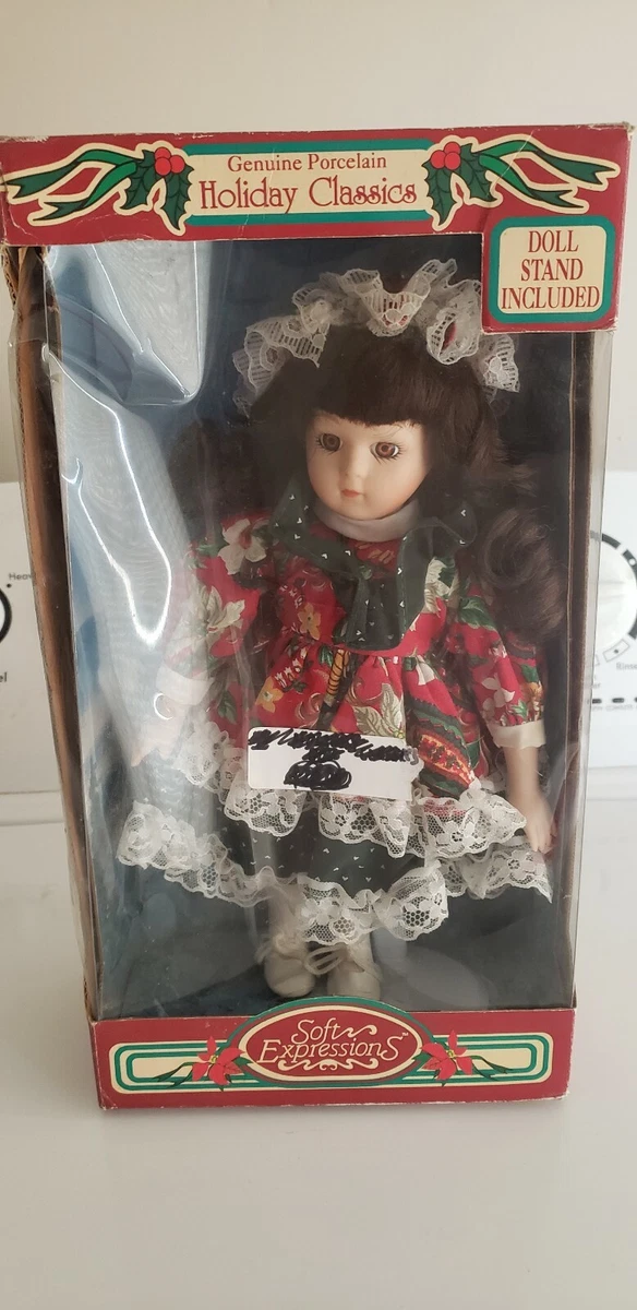Soft expressions holiday classics porcelain doll hot sale