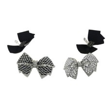 2 Pcs Crystal Rhinestones Wedding Party Prom Bows Shoe Clips Buckles Decorations