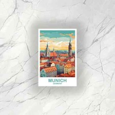Munich Germany Travel Sticker, City Art Decal, Munich Travel Souvenir