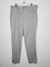 Talbots Womens Pants Gray Tweed Trousers Lined Side Zip Tapered Leg Size 14