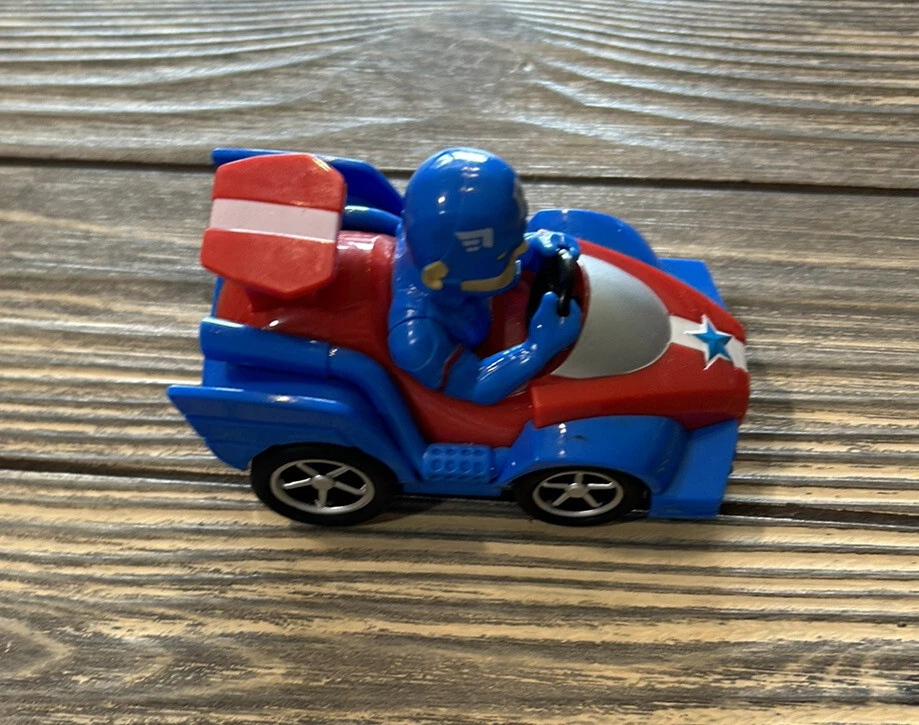 Marvel Jam'n Cars Capitán América coche de carreras vehículo de carreras juguete azul Foto 2 de 3