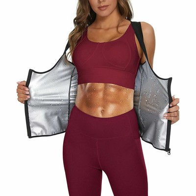 Women Body Shaper Corset Sauna Sweat Suit Sleeve Hot Polymer Waist Trainer Vest