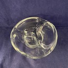 Divided Bowl Clear Glass Art Deco  Clear Pedestal 3 Chamber Paperweight? Murono? — photo 2