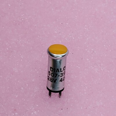 DIALIGHT 507-3917-0373-600  Amber Panel Indicator Incandescent 28V 40mA, Lot 5