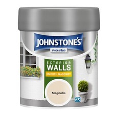 Johnstone's Exterior Wall Smooth Masonry Paint Magnolia 225ml Tester Pot