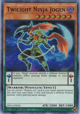 Twilight Ninja Jogen NM (#2) SHVA 1st Shadows in Valhalla Yugioh
