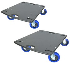 2x Transport Roller 63x48cm Wheeled Board Furniture Dog 125mm Swivel Castors 800kg Moving