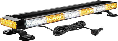 Rooftop Safety Flashing 56 LED Amber White Emergency Light Bar for Construction