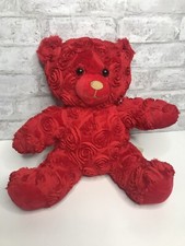 Build A Bear Red Roses Valentine Love Bear Plush Stuffed Animal Gold Nose 12