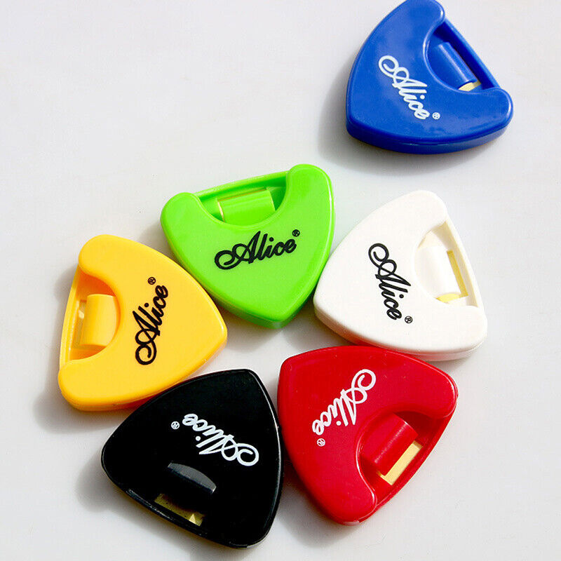 Guitar Pick Holder Plastic Plectrum Case Mediator Storage Self Adhes