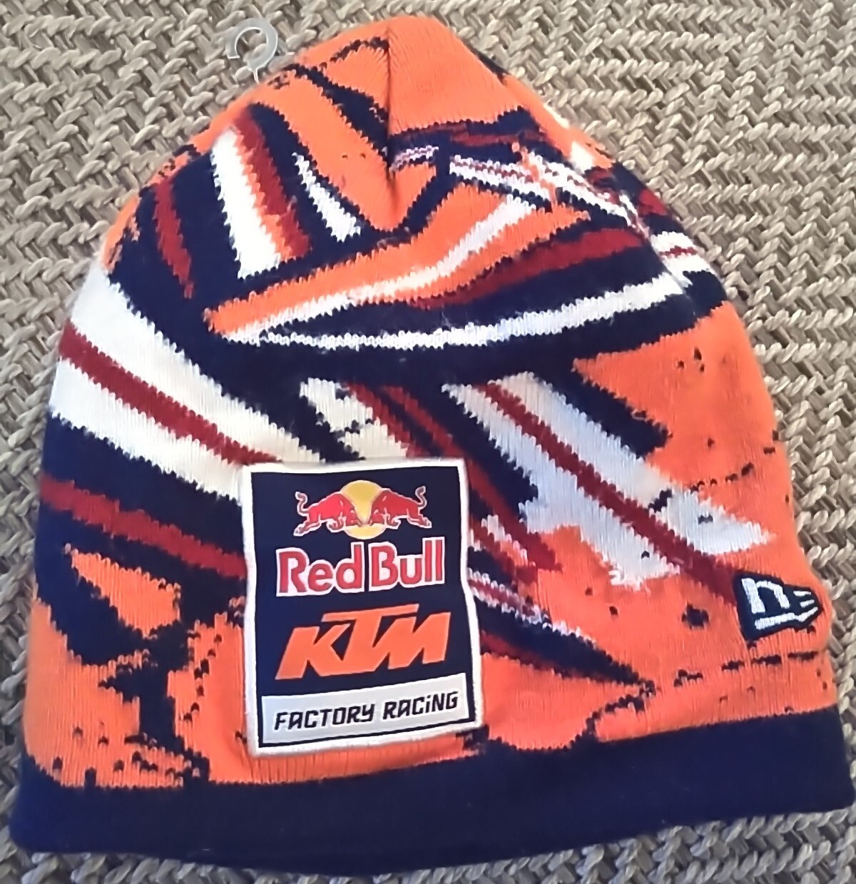 New Era Red Bull KTM Racing Team Navy Blue / Orange Beanie Hat Cap RARE!! NICE!!