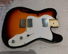 NEW LOADED Thinline Tele BODY Telecaster SUNBURST / WHITE PICKGUARD. HH. NICE!