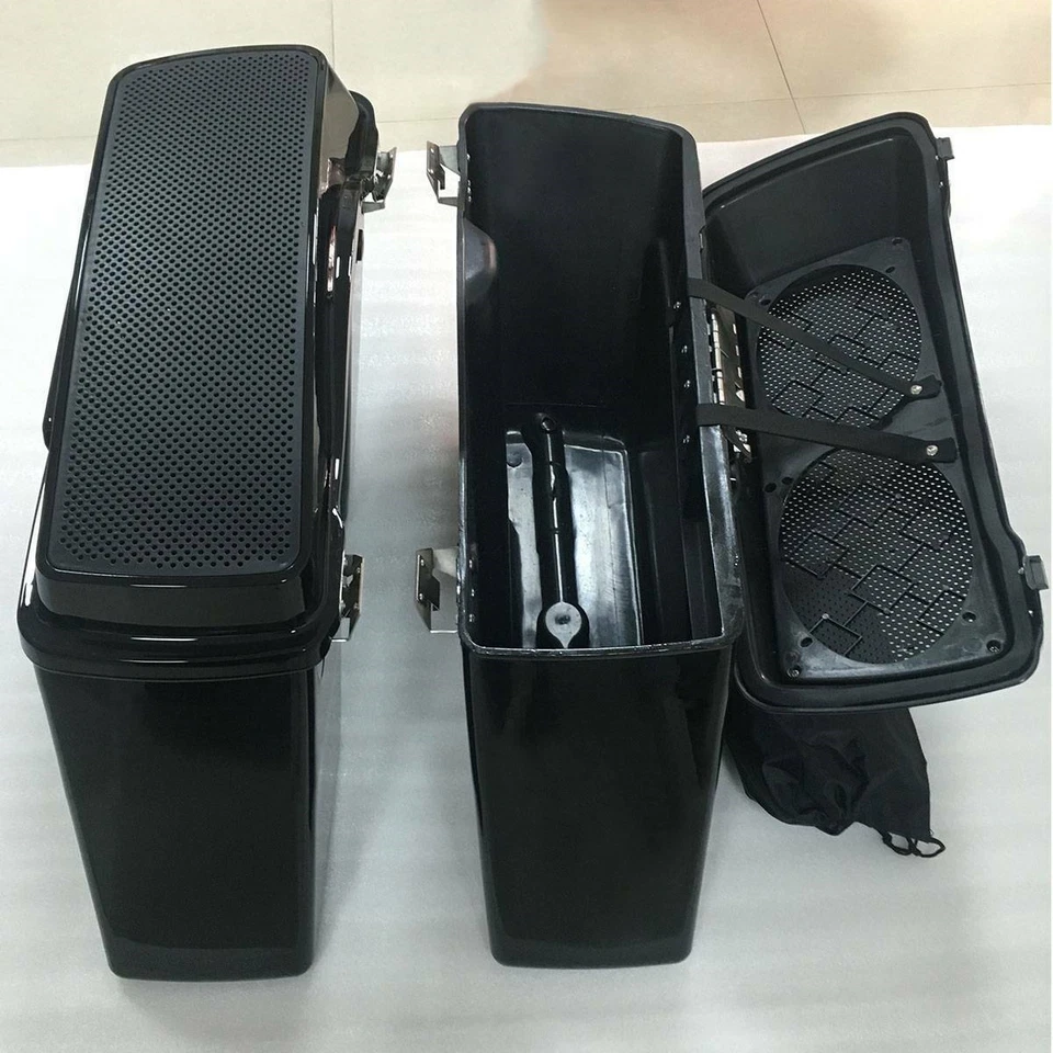 Vivid Saddlebags Dual Speaker Lid & Conversion Bracket For Harley Softail 86-13 - Image 4 of 4