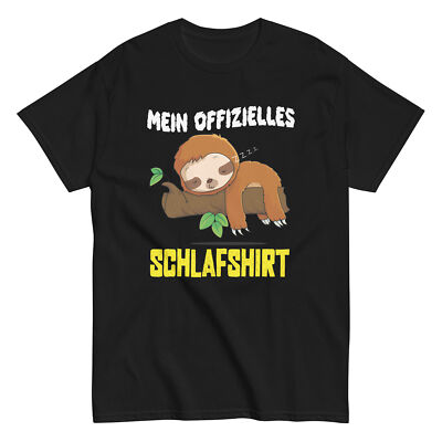Faultier Nachthemd Schlafshirt Pyjama Schlafanzug Geschenk T-Shirt 