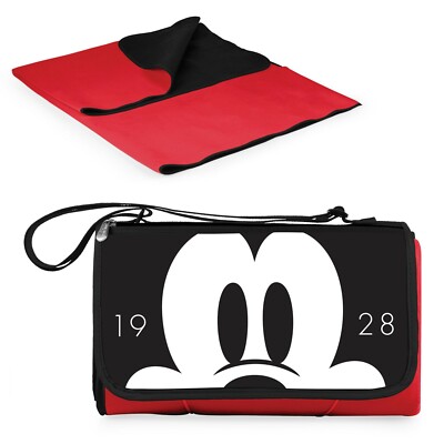 Disney Mickey Mouse Picnic Time Outdoor Picnic Red Blanket Tote - New With Tag