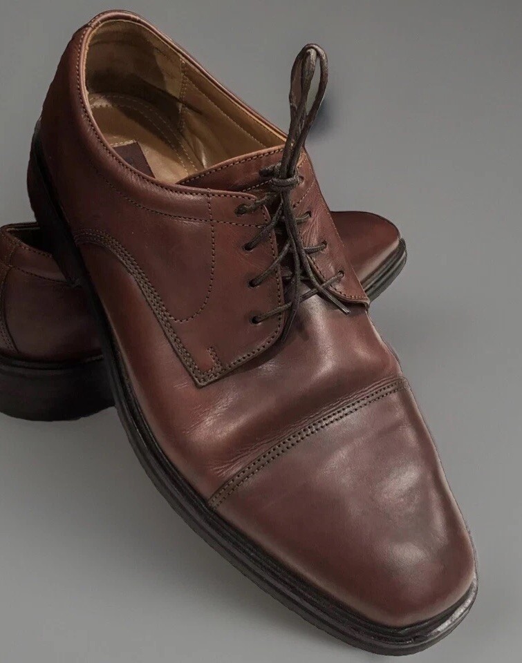 SAOLA Scarpe in pelle Florsheim taglia 10 5 D Sabato marrone punta a cappuccio