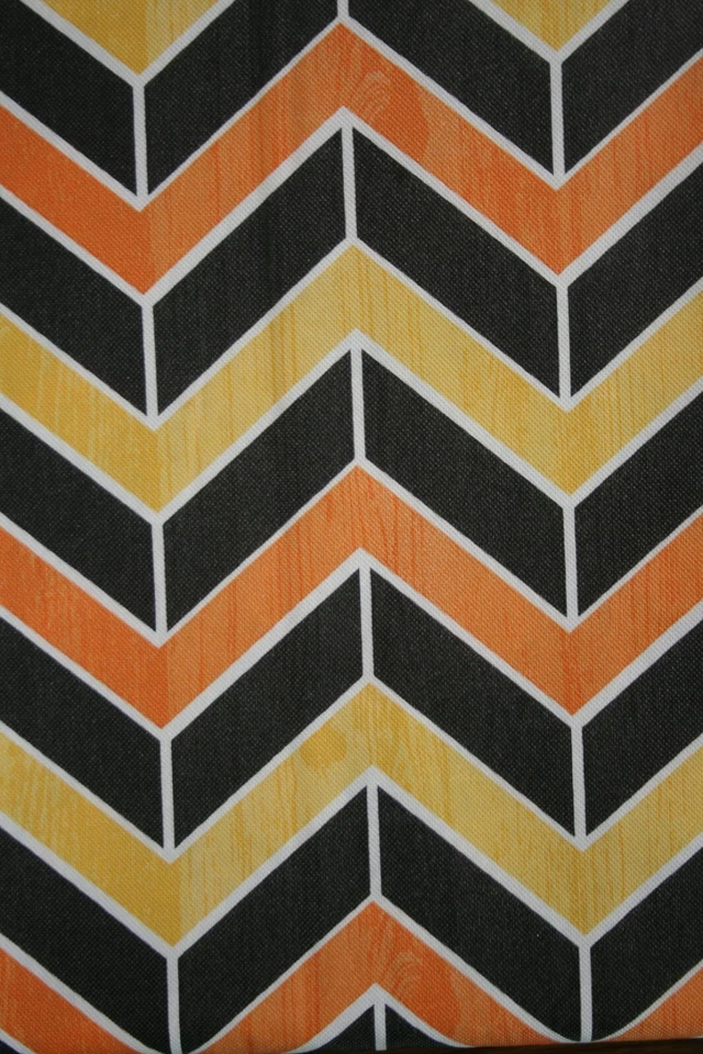 Halloween Wicked Chevron Vinilo Mantel y Bolso Set de Regalo (Redondo 60") - Nuevo con Etiquetas Foto 3 de 3