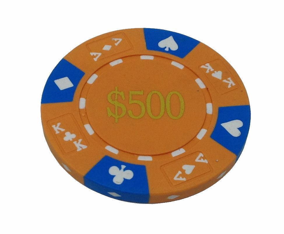 Poker Chips (25) $500 Ace King Denomination 14 g Clay Composite | eBay