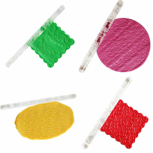 Acrylic Rolling Pin Stick Fondant Polymer Clay DIY Embossing Roller Craft Tool - Picture 2 of 30