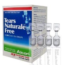 20 Boxes X Alcon Tears Naturale Free Lubricant Eye Drops 0.8ml x 32's Vials