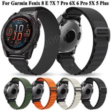 Qucikfit For Garmin Fenix 8 E 7 7X 6 6X Pro 5 5X Plus Epix Pro Nylon Band Strap