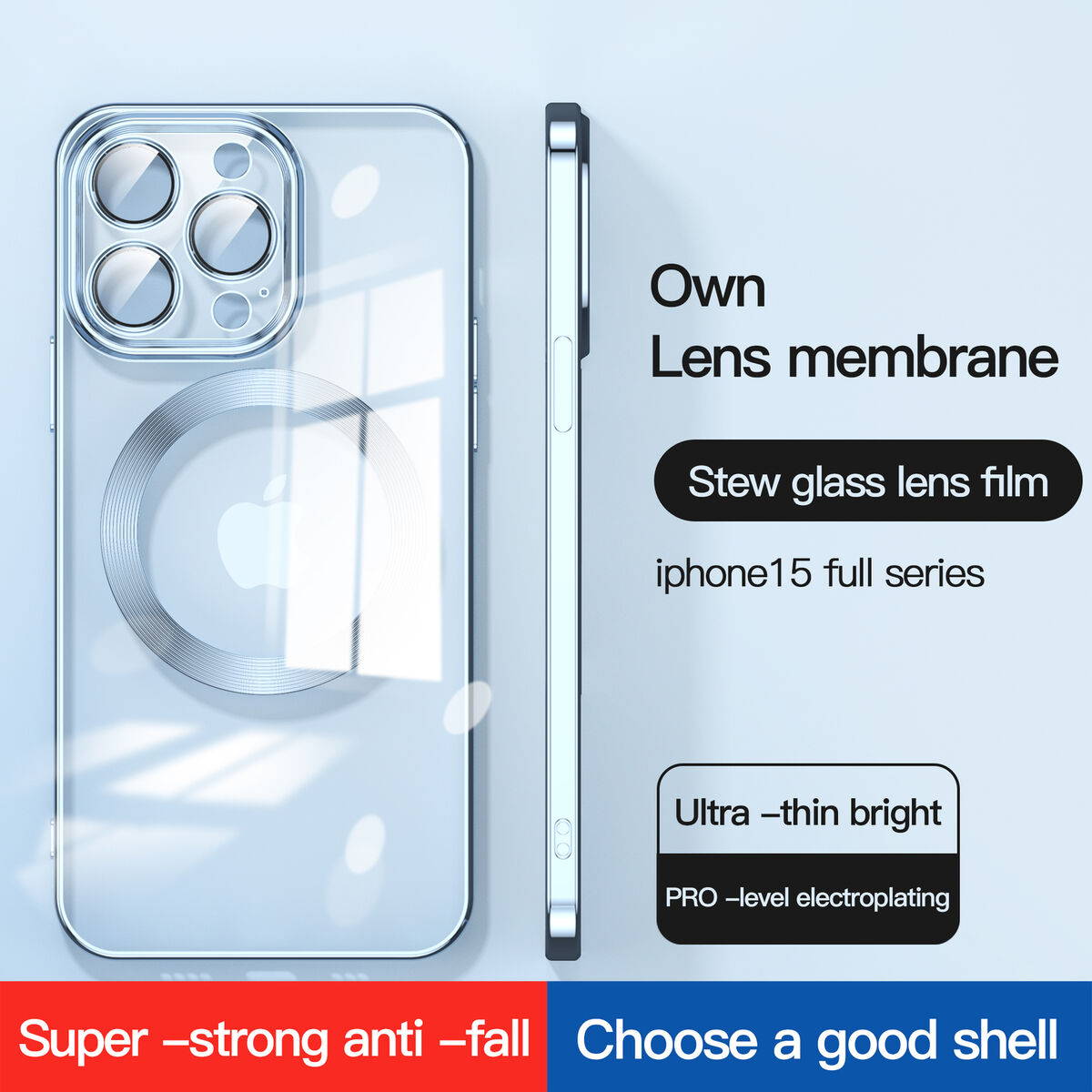 For iPhone 15 Pro Max 14 Plus 13 12 11 Clear Mag Safe Case Camera Lens  Protector
