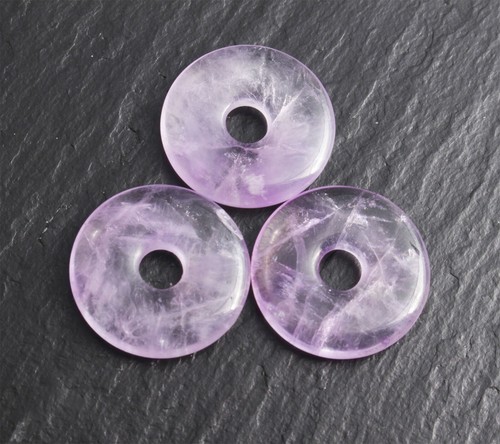 Edelstein Donuts A-L 20 30 40 50 mm für Lederband Kette Pi Scheibe Steinschatz - Bild 39 von 273