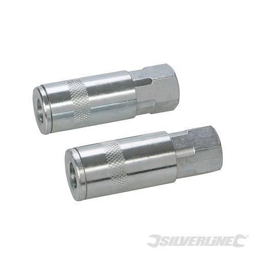 Silverline 2pc Airline Quick Couplers Compressors - Picture 1 of 1