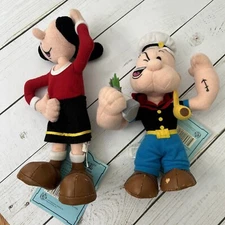 Stuffins Olive Oyl & Popeye Limited Edition Collectible Beans Plush Dolls - CVS