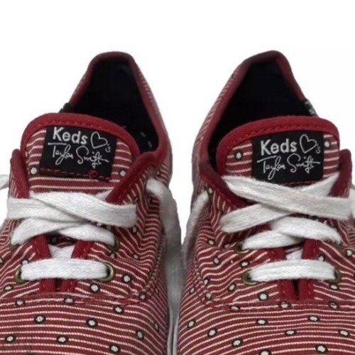 Baskets à lacets pour femmes Taylor Swift Red Polka Dot taille 9,5 KEDS - Photo 1/9