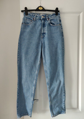 Zara Vintage 90's Style, High Rise Heavy Denim Tapered Jeans Size S / UK 8