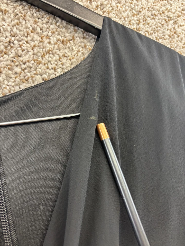 AGB Dress Byer California Black Semi-Formal Dress Maxi A-Line Beaded Size 14 - Image 4 of 4