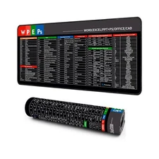 Keyboard Shortcut Mouse Pad Office/Excel/Word/PPT Shortcuts Cheat Sheet Mat