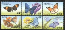 Central African Republic Stamp 1290-1295  - Butterflies