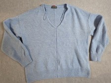Vince Camuto Marine Blue Women's V-Neck Sweater-Size M