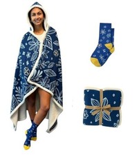 Wearable Blanket Hoodie - wife birthday gift ideas - new mom gifts - Royal Blue