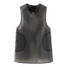 Flexible Plastic Hairdresser Cape Sleeveless Transparent Salon Apron Removable