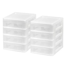 2pk 4 Drawer Desktop Organizer Compact White