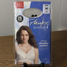 NEW Playtex 18 Hour Ultimate Shoulder Comfort Wireless Bra 4693 White 38D