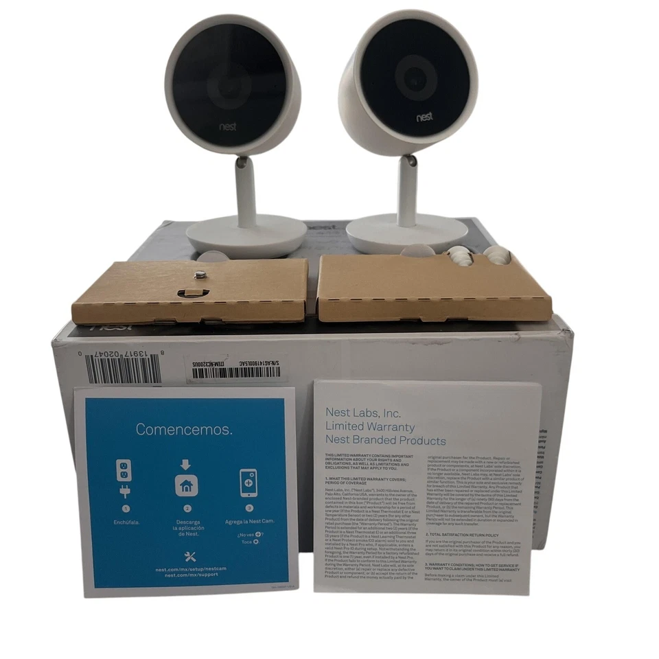 Nest Cam IQ Indoor Security Camera 2 Pack 1080p HDR Open Box Unused NC3100US - Image 2 of 4