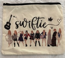 Taylor Swift  swiftie  Canvas Zip-Top Makeup Cosmetic Bag Pouch. 9  