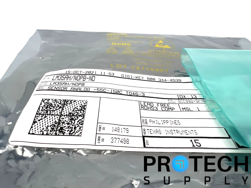 (15/Pk) Texas Instruments LM35AH/N0P Temperature Sensor Analog NEW with WARRANTY - Image 3 of 4